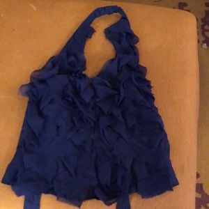 Royal blue halter top